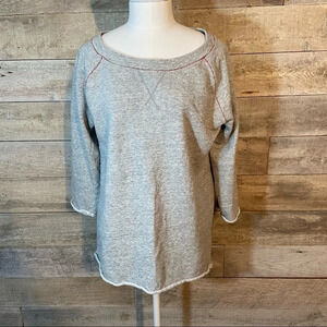 Gap women's grey raw edge‎ sweatshirt in  size medium